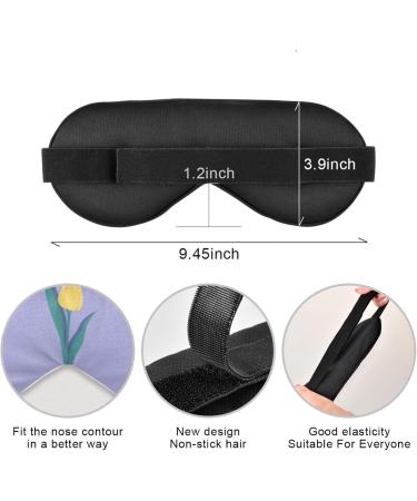 Light Blocking Sleep Mask - Goose Tulip Floral Eye Mask for Travel & Naps | Adjustable Soft Eye Cover for Men & Women - Buy Online on GoSupps.com