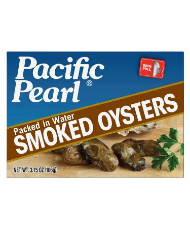Pacific Pearl Smoked Oysters in Spring Water  3.75-Ounce Cans (Pack of 12) - Buy Online on GoSupps.com
