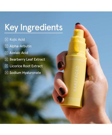 Barefaced Brightening Serum Dark Spot Corrector | Kojic Acid Arbutin Azelaic Acid & Licorice | Anti-Aging Hydrating | Antioxidant-Powered Formula Fades Hyperpigmentation & Evens Skin Tone (1 Oz) - Buy Online on GoSupps.com