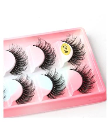 UAMOU 2/20/100 Boxes Mink Lashes Eyelashes 5 pairs Natural Curly Fake Eyelashes Thick Maquiagem Lash Extension Makeup Tools Cheerfully (Color : 5 pairs G616CS Size : 100 boxes)