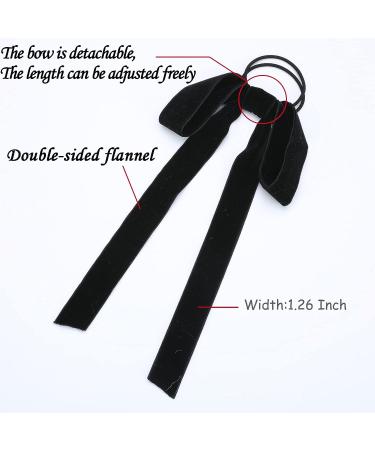 Handmade Black Velvet Bow Hair Ties & Headbands Set - Elegant Hair Styling Accessories for Women & Girls - Perfect Gift for Mom - Ideal for Yoga & Outdoor Activities - Buy Online on GoSupps.com