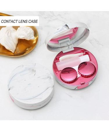 Autoecho 5-in-1 Portable Contact Lens Case Set with Mirror - Cute Hot Pink Travel Kit for Daily Use & Outdoors - Buy Online on GoSupps.com