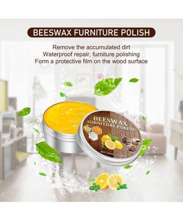 Beeswax Furniture Polish - Wood Polishing Wax for Furniture Care with Sponge | Multipurpose Household Waxing Supplies for Wood Cleaner Polish Furniture Care Pisole - Buy Online on GoSupps.com