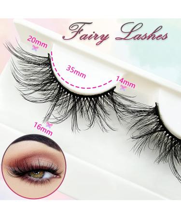 3D Wispy False Eyelashes Set - 20mm Reusable Handmade Faux Mink Extensions | Natural Fairy Look | 5 Pairs (9D305) - Buy Online on GoSupps.com