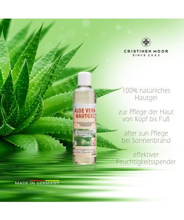 Cristinenmoor Organic Aloe Vera Gel 250ml - Vegan After Sun Care for Face & Body - Soothing Nourishing Moisture for Dry Stressed Skin & Sunburn - Buy Online on GoSupps.com