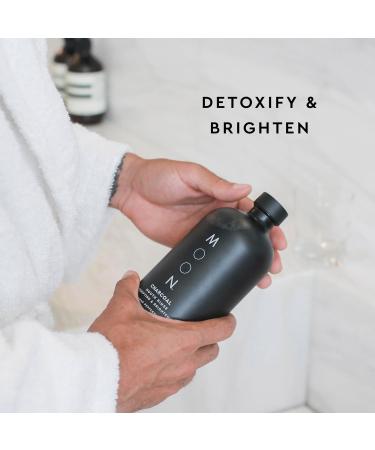 MOON Charcoal Mouth Rinse - Fluoride-Free Alcohol-Free Freshens Breath Detoxifies with Lunar Peppermint Flavor - 16 oz - International Shipping Available - Buy Online on GoSupps.com