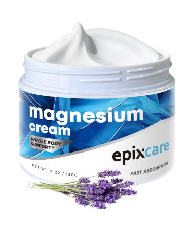 Magnesium Cream for Neuropathy Nighttime Relaxation - Nerve Muscle Cramps & Body Pain Support Lotion with Lavender - Relaxing Calming Nighttime Rub for Feet Back Leg Circulation (4 oz) 4 Ounce (Pack of 1)