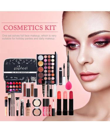 27pcs Complete Makeup Kit for Girls Beginners Multi-use Makeup Set Starter Bundle All-in-one Makeup Set with Concealer Lip Gloss Eyeshadow Palette - Buy Online on GoSupps.com