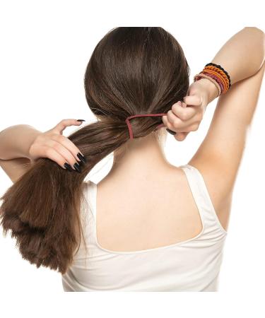 Lolalet Boho Hair Ties Bracelet for Women - 16 Pcs Soft Braided Elastics Bands for Thick & Thin Hair - No Pull Ponytail Holder - Style A - Buy Online on GoSupps.com