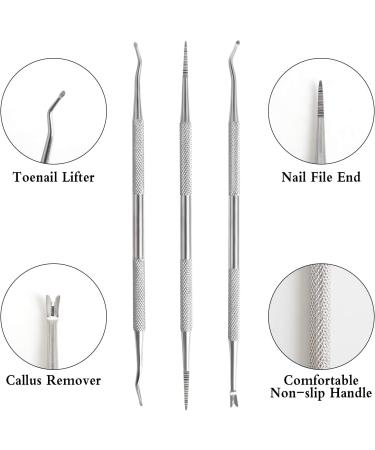 6 Pieces Ingrown Toenail File and Lifter Set Stainless Steel Nail Cuticle Remover Double Sided Toenail Lifter Professional Ingrown Toenail Kit for Manicure - Buy Online on GoSupps.com