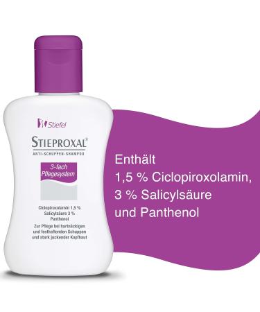 StiProxal 3-Fold Care System - Ciclopiroxolamine 1.5% Salicylic Acid 3% Panthenol | 100ml for Itchy Scalp & Stubborn Shedding | International Shipping - Buy Online on GoSupps.com