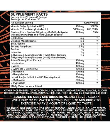 MyoFlexx Caffeine-Free Pre-Workout Powder Peach Mango Complete Performance Formula - Buy Online on GoSupps.com