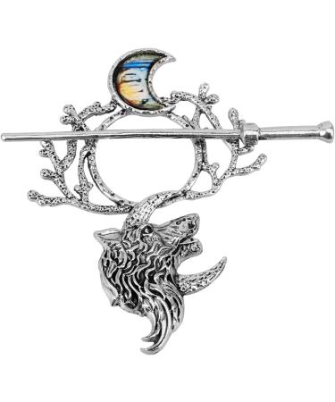 minkissy Viking Wolf Moon Hair Clips: Vintage Celti-c Knot Shawl Hairpins Retro Silver Alloy Viking Hair Barrette Hair Sticks for Women Girls Birthday Jewelry Accessories - Buy Online on GoSupps.com