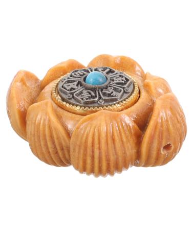 Homsfou auto-decor hand exercise player B rodecoration Kescher drop decorative lotus residential culture ornament miniature-solder decor smaller lotus made of wood household charm