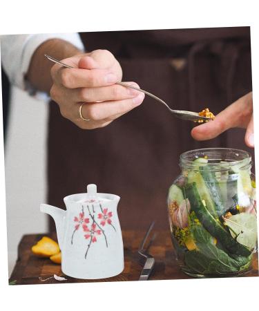 Zerodeko Ceramic Soy Sauce Bottle Rustic Touch Kitchen Storage Container Olive Oil I Am Willow Soy Sauce Jar Convenient Oil Holder Cooking Lecythus Condiment Bottle Vinegar Pot - Buy Online on GoSupps.com