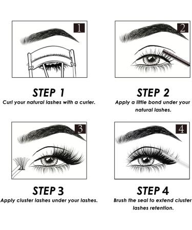 Lanciley Individual Lashes 72 Clusters | DIY Eyelash Extensions C/D Curl | Natural Soft & Reusable | Easy to Use | 10/12/14/15/16mm - L28 - Buy Online on GoSupps.com