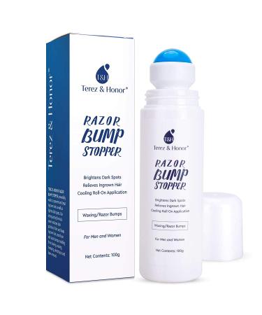 Razor Bump and Ingrown Hairs Serum - After Shave Solution Roll-On for Ingrown Hairs, Razor Burns and Razor Bumps for Men and Women (100g) 3.52 Ounce (Pack of 1)