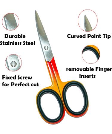 YSCARE Curved Stainless Steel Cuticle Nail Scissors for Manicure & Pedicure - Multi-Use Grooming Tool - Buy Online on GoSupps.com