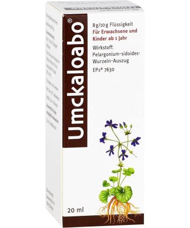 Umckaloabo Drops 20ml - Natural Relief for Cough Sore Throat & Runny Nose | Acute Bronchitis Treatment | Fast Healing | International Shipping - Buy Online on GoSupps.com