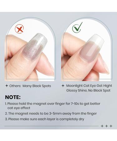 SUPWEE Cat Eye Gel Nail Polish Moonlight Magnetic Nail Gel Polish 10ml High Gloss Smoothie Cateye Gel Polish Holographic Glitter Gel Soak off UV Gel for Nail Art Manicure TCMY001 - Buy Online on GoSupps.com
