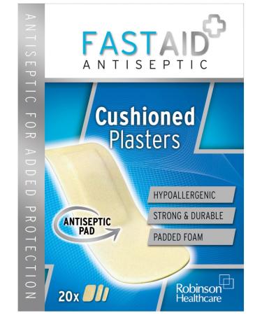 Fast Aid Cushioned Plasters 20 Count (Pack of 1)