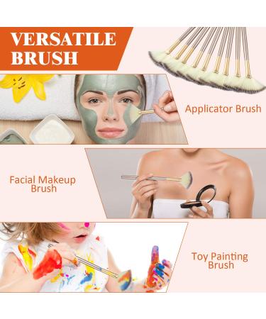 9-Piece Soft Facial Brushes Set for Mask Application - Champagne Color - Buy Online on GoSupps.com