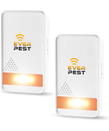 Ultrasonic Pest Repeller Plug in - Electronic Insect Control Defender - 2 Pack Spider Flea Rodent Mosquito Mouse Moth Roach Squirrel Scorpion Rat Bat Bee Wasp German O
