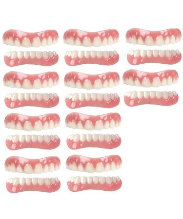 XZLZMD prosthesis teeth reusable dentistry cosmetics natural color immediate repair of cracked or missing denture for men and women unisex 10 pairs