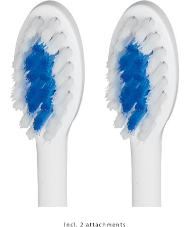 Proficare PC-EZS 3000 Electric Sound Toothbrush | Optimal Dental Care & Oral Hygiene | Includes 2 Butsiessents | Battery Operated | White-Blue - Buy Online on GoSupps.com