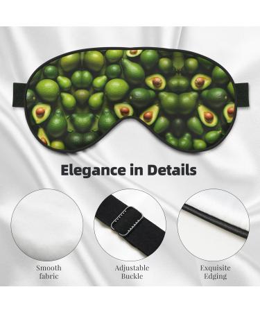 SSIMOO Avocado Pattern Soft Sleep Eye Mask | Breathable Travel Eye Patch for Relaxation | Perfect for Women - Buy Online on GoSupps.com