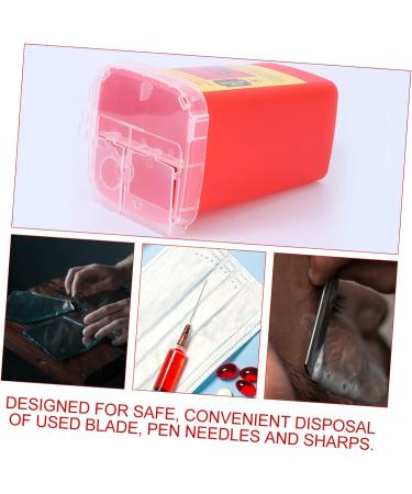 Buy Lurrose 5-Piece Small Travel Storage Container for Razor Blade Disposal - Red Portable Sharp Trash Can - 15.4x9.5cm - Buy Online on GoSupps.com