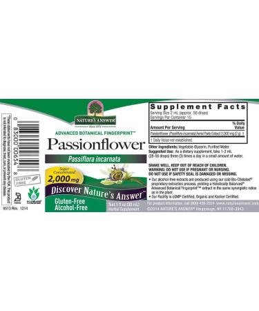 Passionflower Extract No Alcohol Nature's Answer 1 oz Liquid - Buy Online on GoSupps.com