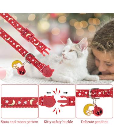KOOLTAIL 6 Pack Glow in The Dark Cat Collar Breakaway with Bells - Cute Reflective Pet Collars for Kittens, Cats, and Puppies - Buy Online on GoSupps.com