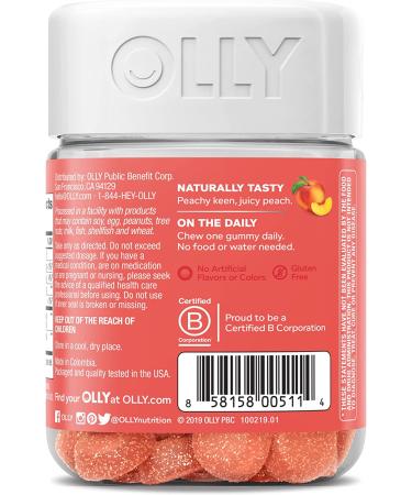 OLLY Probiotic Peachy Peach - 30 Gummies | Digestive Health & Wellness - Buy Online on GoSupps.com