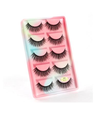 UAMOU 10/50/100 Boxes Mink Eyelashes Fluffy 3D Mink Lashes Makeup Natural Long Volume False Eyelashes Bulk Faux Cils Custom Cheerfully (Color : 5 Pairs X25CS Size : 10 Boxes)