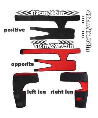 Milltrip Ace Groin Hip Brace - Adjustable Compression Wrap for Thigh Support & Pain Relief | Neoprene Black - Buy Online on GoSupps.com