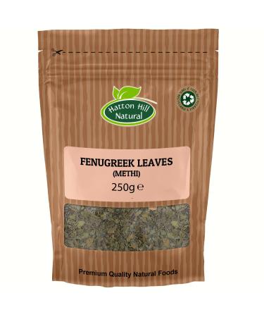 Fenugreek Leaves 250g by Hatton Hill | Dried Kasoori Methi Leaf Used for Cooking and Make Parantha-Naan Indian and Middle Eastern Cooking