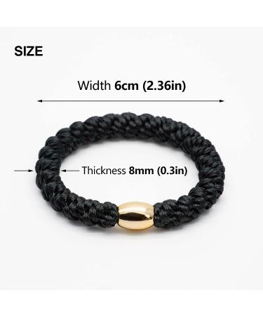 Qooocy Hair Tie Bracelets - 12Pcs Strong Stretchy Hair Ties for Women & Girls - No Slip Ponytail Holders for Thick Hair - Braided Hair Bands - Buy Online on GoSupps.com