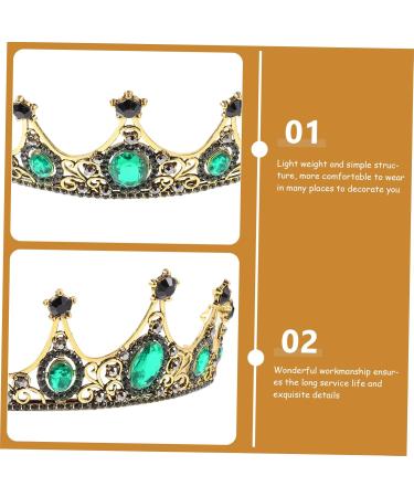MAGICLULU Bridal Crown Baroque Rhinestone Crown Birthday Party Performance Decoration Cake Crown (red Diamond on Silver Base) Crowns for Women Halloween Alloy Bride Wedding Dress Headband 15x9.3cm Green - Buy Online on GoSupps.com