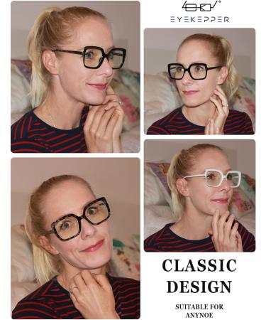 Shop Eyekepper 4-Pack Blue Light Blocking Reading Glasses +1.75 - Stylish Square Computer Readers for Women - Buy Online on GoSupps.com