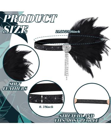 Patelai 4 Pcs Halloween Flapper Headband Set - Vintage 1920s Rhinestone Headpiece for Women - Buy Online on GoSupps.com