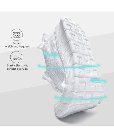 Yrltyo Men's Running Shoes - Breathable Lightweight Sneakers & Hiking Shoes 44 EU B White | Sports Slip-On Tennis Footwear - Buy Online on GoSupps.com