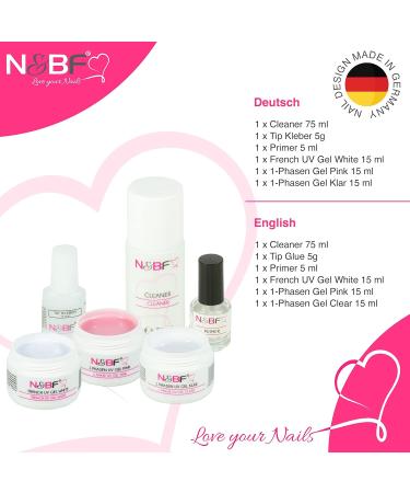 NAILS FACTORY N&BF | UV Gel Nail Studio Starter Set - Complete Nail Art Kit with UV Lamp & Base Gel - Buy Online on GoSupps.com