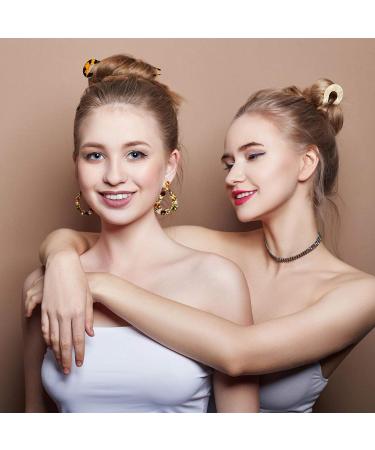 French Tortoise Shell U Shaped Hair Pins - 6 Pieces Large Wavy Chignon Clips for Women & Girls Hairstyles - Retro Style - Buy Online on GoSupps.com