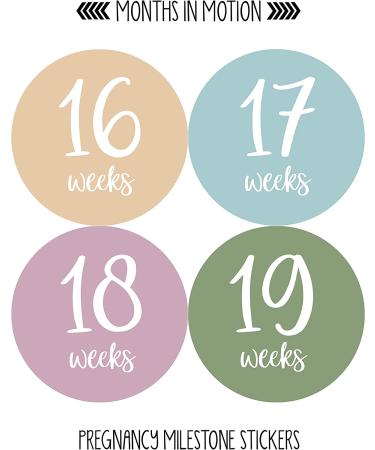 Pregnancy Weekly Belly Growth Stickers - Maternity Keepsake - Set of 36 Week by Week Pregnancy Photo Props - Buy Online on GoSupps.com