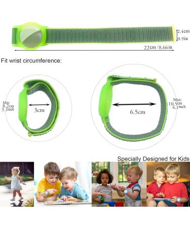 Dingfeiyu Airtag Waterproof Wristband for Kids & Adults - Adjustable Anti Lost Bracelet in Chartreuse Nylon - Buy Online on GoSupps.com
