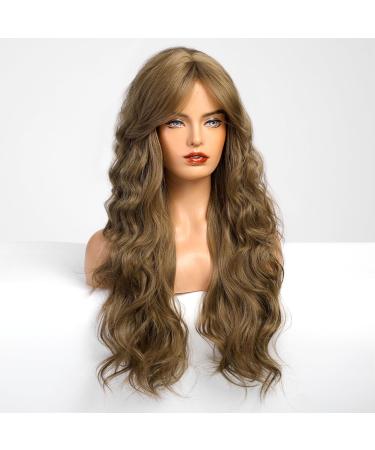 Buy Haircube 26-inch Long Brown Wavy Wig for Women - Natural Looking Heat-Resistant Synthetic Pony Curly Wig for Daily & Party Use - Buy Online on GoSupps.com