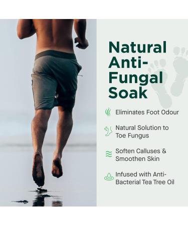 PLANT OF LIFE Tea Tree Oil Foot Soak with Epsom Salt - for Toenail Fungus and Bacteria Foot Odor Soothen and Relax Tired Sore Achy Feet. - 16 Oz - Buy Online on GoSupps.com