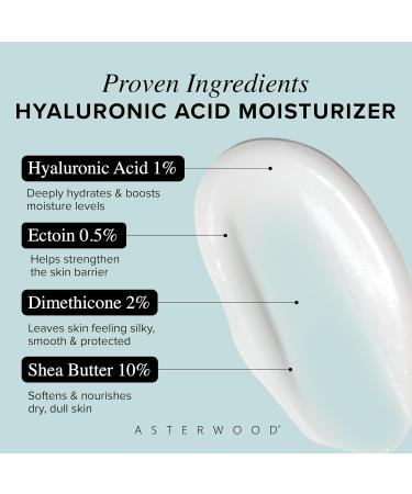 Asterwood Hyaluronic Acid Moisturizer for Face - Hydrating Moisturizing Lightweight - Anti-Aging Moisturizer - Fragrance-Free Cruelty-Free - For All Skin Types Including Dry & Oily - 1.7 Fl Oz - Buy Online on GoSupps.com