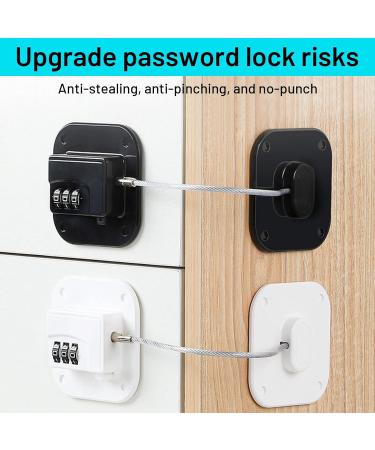 Child Safety Fridge Lock Set- Key Coded Refrigerator & Cupboard Security Locks | 3M Adhesive for Home, Hotel & Kitchen Use - Buy Online on GoSupps.com